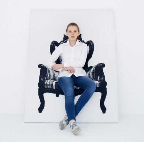 平面帆布椅子設計 畫一樣的椅子