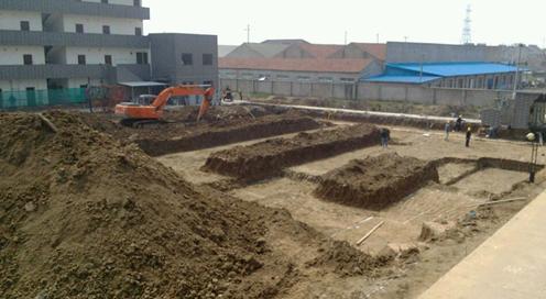 圣富萊家紡新廠房建設火熱動工