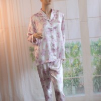 真絲素縐緞睡衣